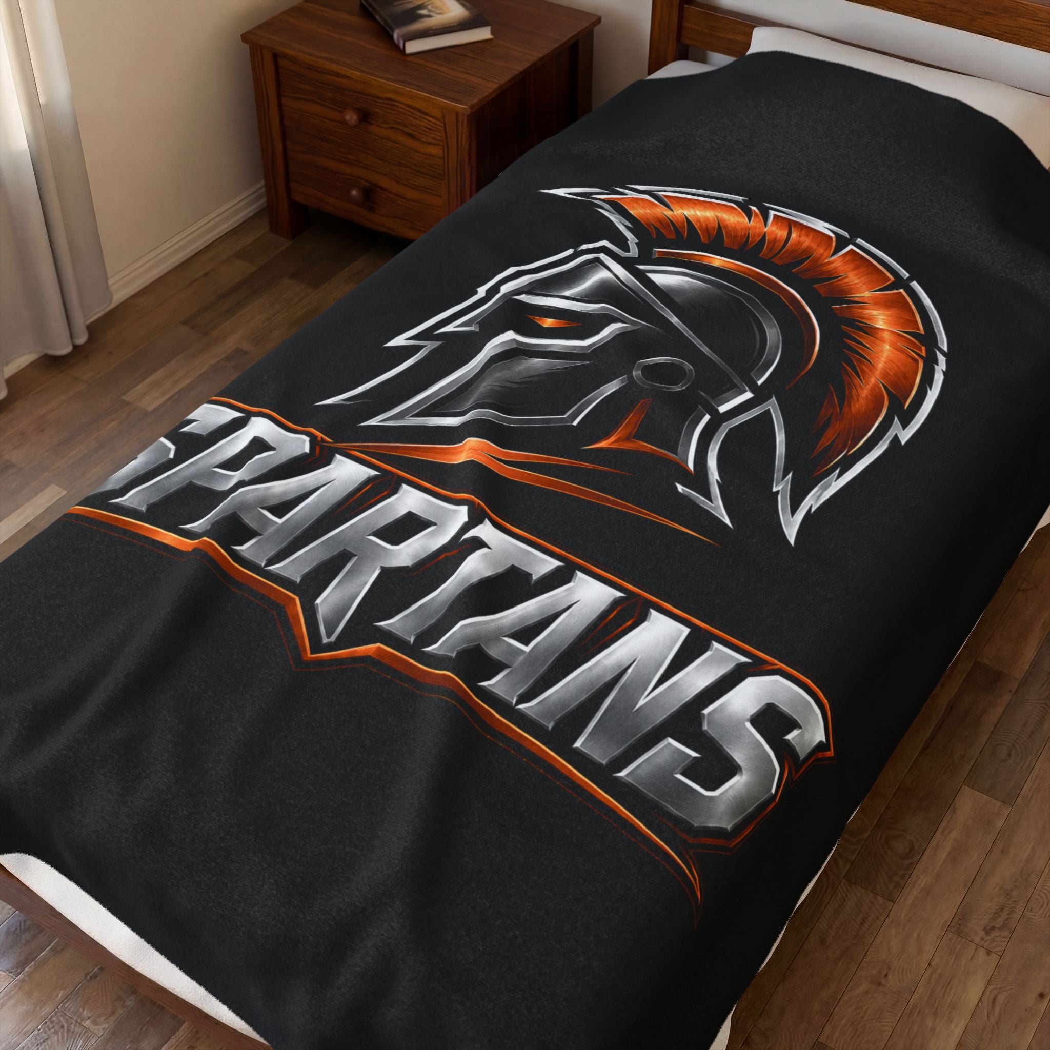 Spartans Velveteen Plush Blanket – Soft Team Logo Throw for Fans & Game Day