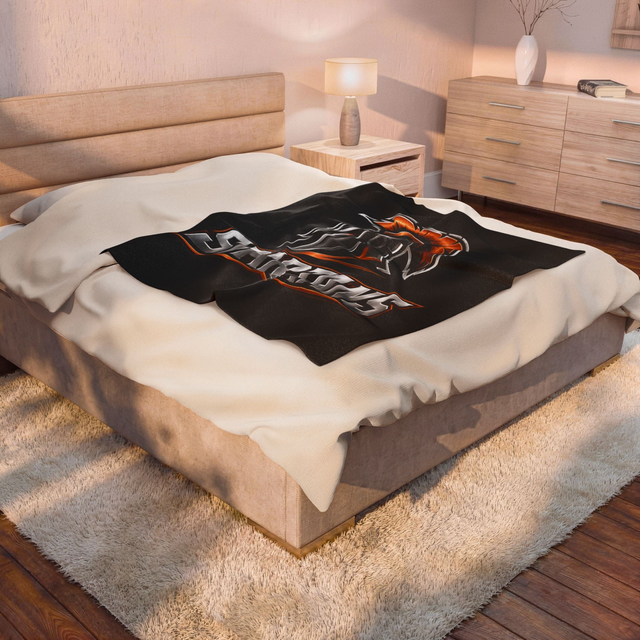 Spartans Velveteen Plush Blanket – Soft Team Logo Throw for Fans & Game Day