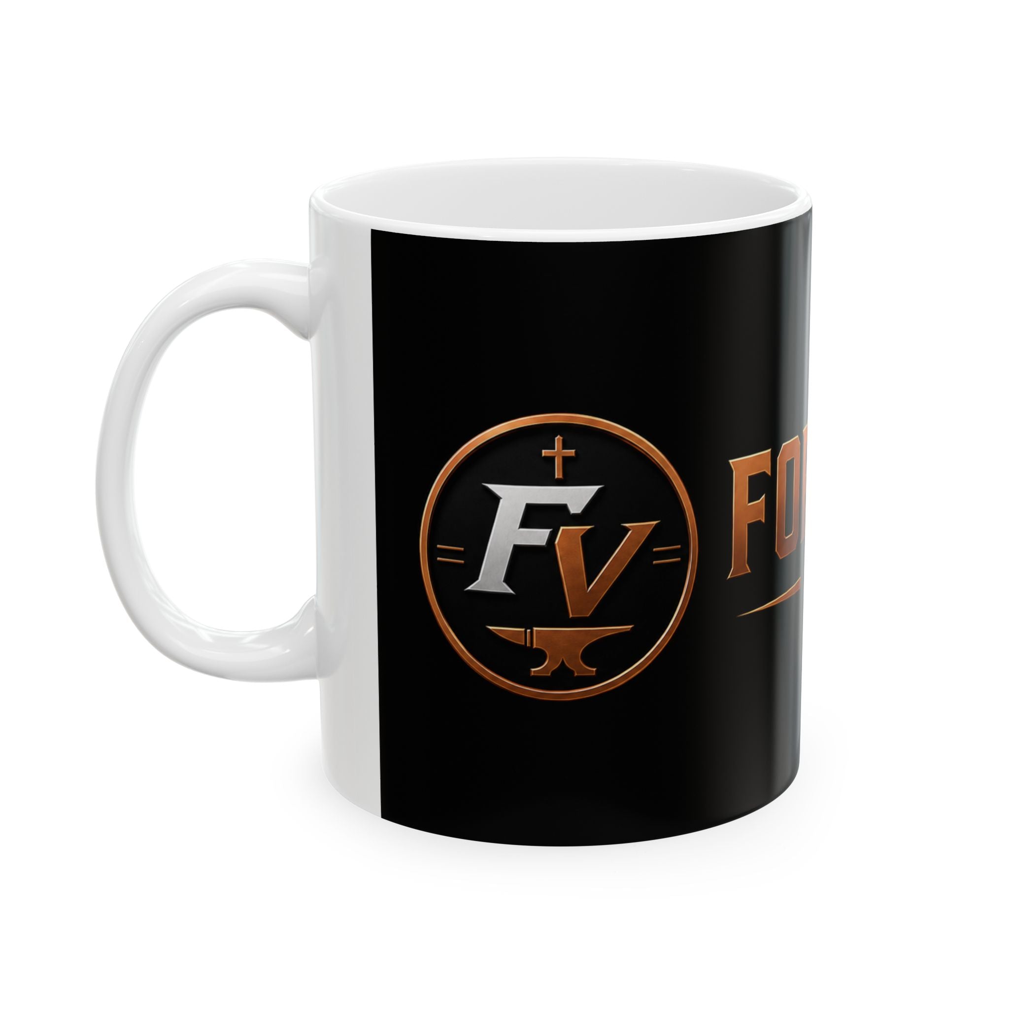 Forge Valor Sports Ceramic Mug — Motivational Gym Coffee Cup (11oz & 15oz)
