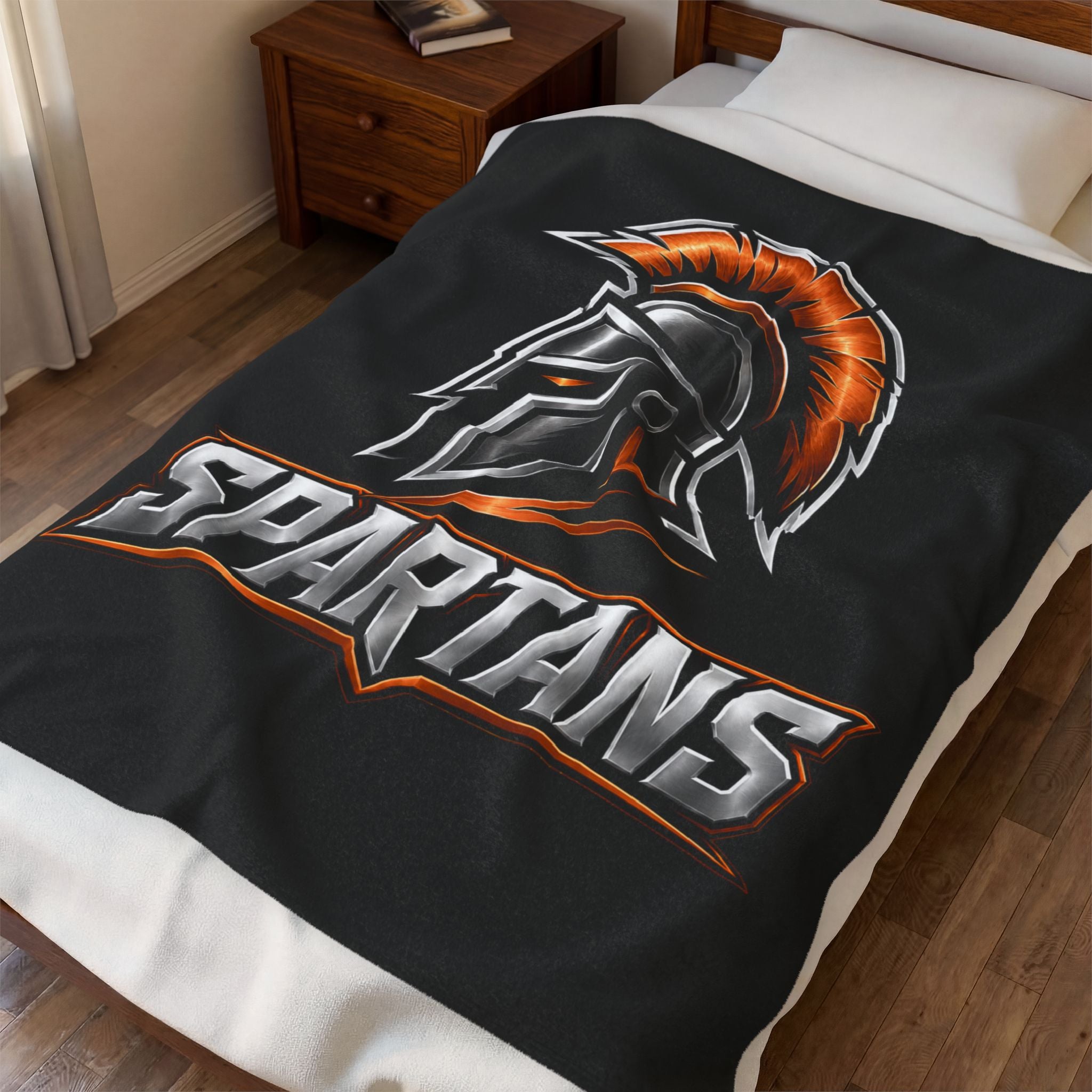 Spartans Velveteen Plush Blanket – Soft Team Logo Throw for Fans & Game Day