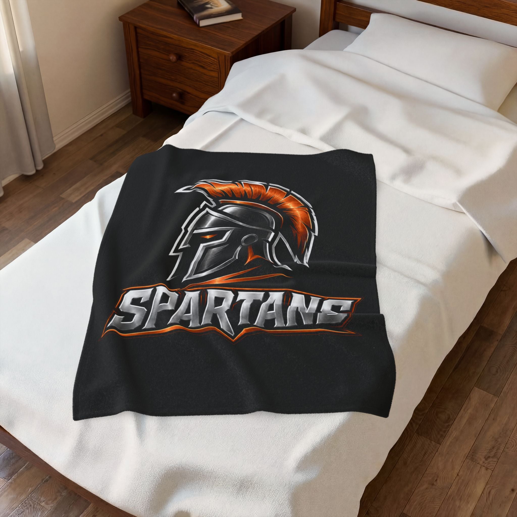 Spartans Velveteen Plush Blanket – Soft Team Logo Throw for Fans & Game Day