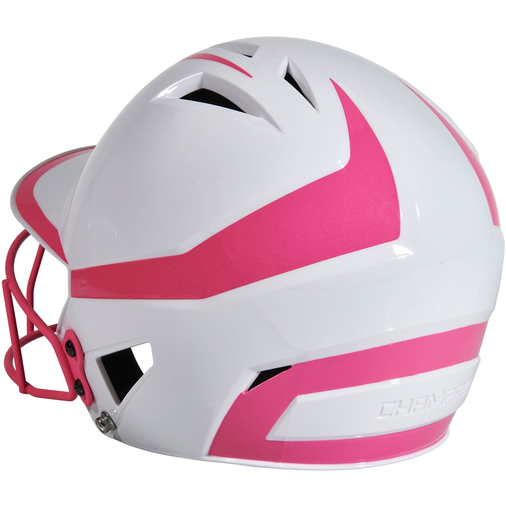 TWO-TONE SOFTBALL HELMET W/MASK