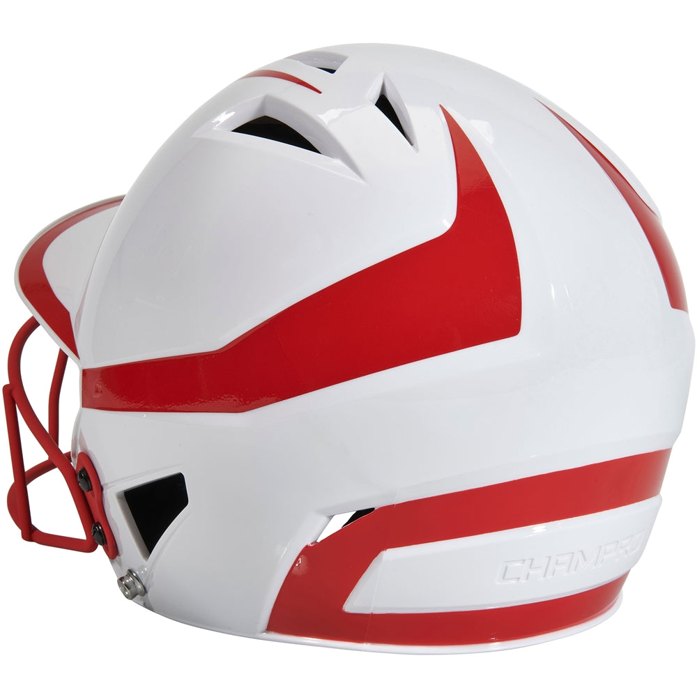 TWO-TONE SOFTBALL HELMET W/MASK